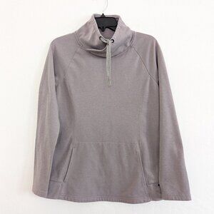 KUHL Sweatshirt Women's S Mock Neck Kangaroo Pocket Long Sleeve Pullover READ